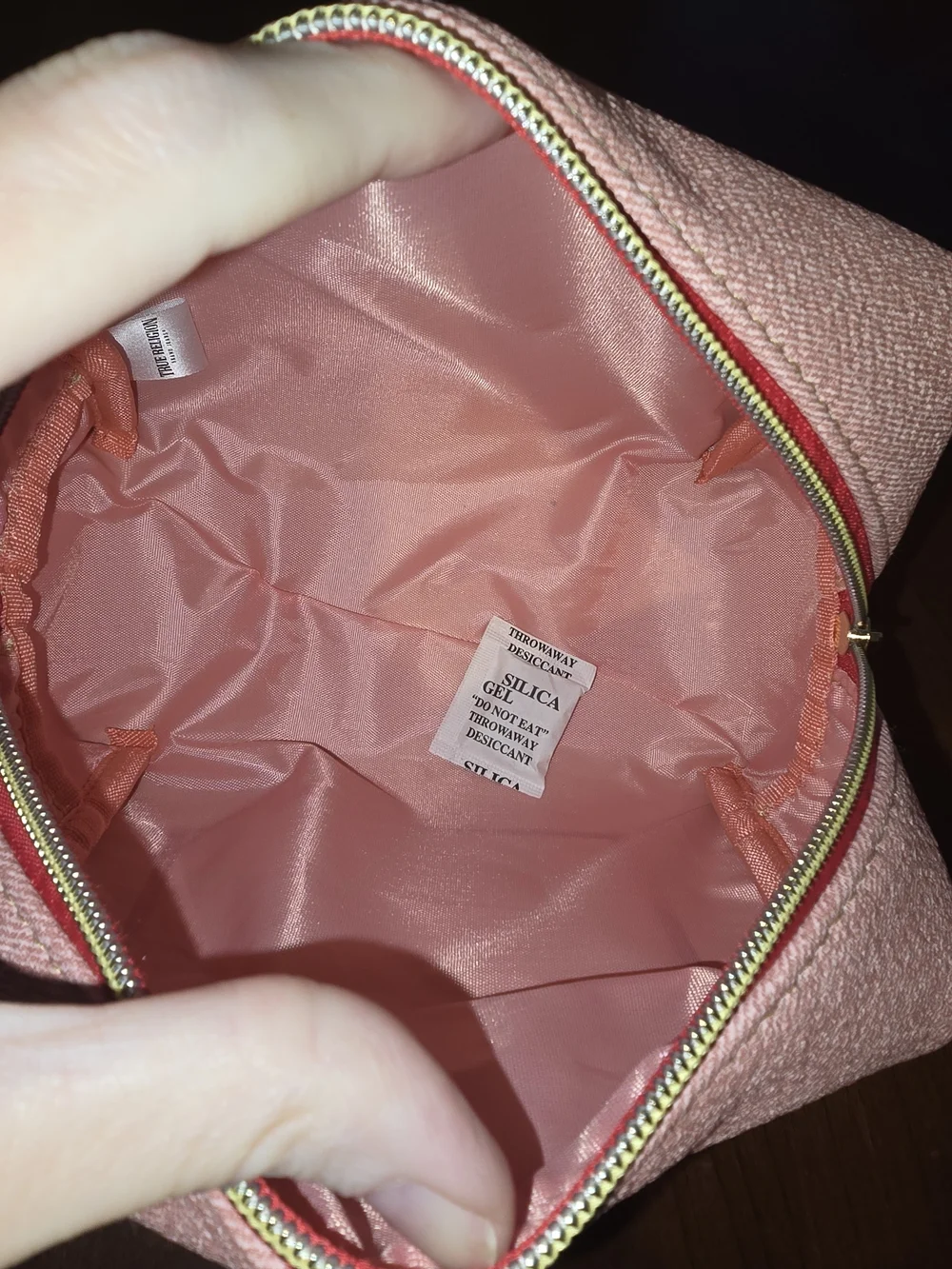 True Religion Pale Pink 💕 Canvas Logo Pouch, New with Tags!